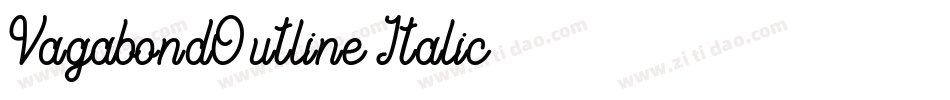 VagabondOutline Italic字体转换